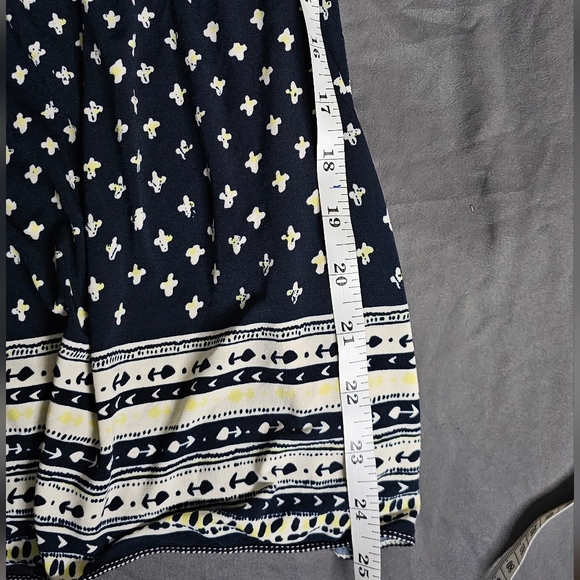 Max Studio Navy Blue Boho Empire Waist Top XS (Fits S/M) - Picture 7 of 7